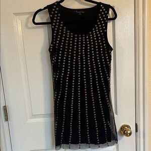 TwentyOne Black Dress with Gold Accents- S